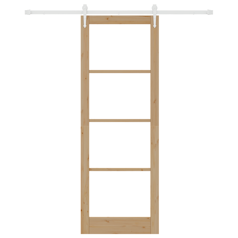 Casa si Gradina - Constructii - Usi interior, exterior si garaj - Usi interior - Usa Glisanta cu Set de Hardware 83x232 cm Lemn Masiv Pin - Infinity.ro