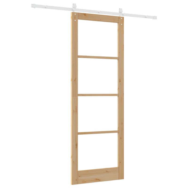 Casa si Gradina - Constructii - Usi interior, exterior si garaj - Usi interior - Usa Glisanta cu Set de Hardware 83x232 cm Lemn Masiv Pin - Infinity.ro