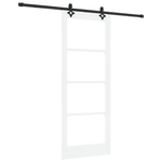 Casa si Gradina - Constructii - Usi interior, exterior si garaj - Usi interior - Set usa glisanta  cu hardware Alb 83x211 cm Lemn masiv Pin - Infinity.ro