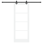 Casa si Gradina - Constructii - Usi interior, exterior si garaj - Usi interior - Set usa glisanta  cu hardware Alb 83x211 cm Lemn masiv Pin - Infinity.ro