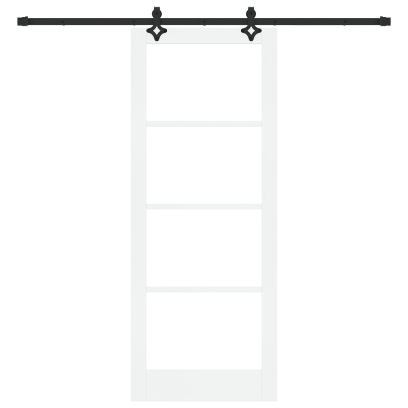 Casa si Gradina - Constructii - Usi interior, exterior si garaj - Usi interior - Set usa glisanta  cu hardware Alb 83x211 cm Lemn masiv Pin - Infinity.ro