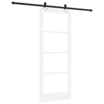 Casa si Gradina - Constructii - Usi interior, exterior si garaj - Usi interior - Set usa glisanta  cu hardware Alb 83x211 cm Lemn masiv Pin - Infinity.ro