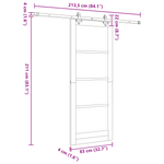 Casa si Gradina - Constructii - Usi interior, exterior si garaj - Usi interior - Set usa glisanta  cu hardware Alb 83x211 cm Lemn masiv Pin - Infinity.ro