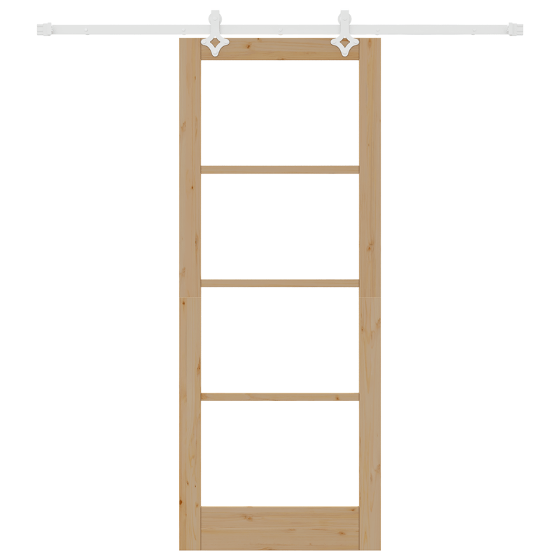 Casa si Gradina - Constructii - Usi interior, exterior si garaj - Usi interior - Set de usi glisante  cu hardware 83x211 cm din lemn masiv de pin - Infinity.ro