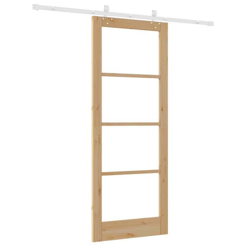 Casa si Gradina - Constructii - Usi interior, exterior si garaj - Usi interior - Set de usi glisante  cu hardware 83x211 cm din lemn masiv de pin - Infinity.ro