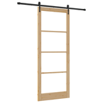 Casa si Gradina - Constructii - Usi interior, exterior si garaj - Usi interior - Usa Glisanta  cu Set de Accesorii 93x232 cm Lemn Masiv Pini - Infinity.ro