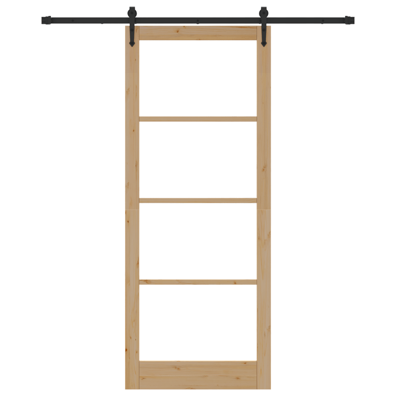Casa si Gradina - Constructii - Usi interior, exterior si garaj - Usi interior - Usa Glisanta  cu Set de Accesorii 93x232 cm Lemn Masiv Pini - Infinity.ro