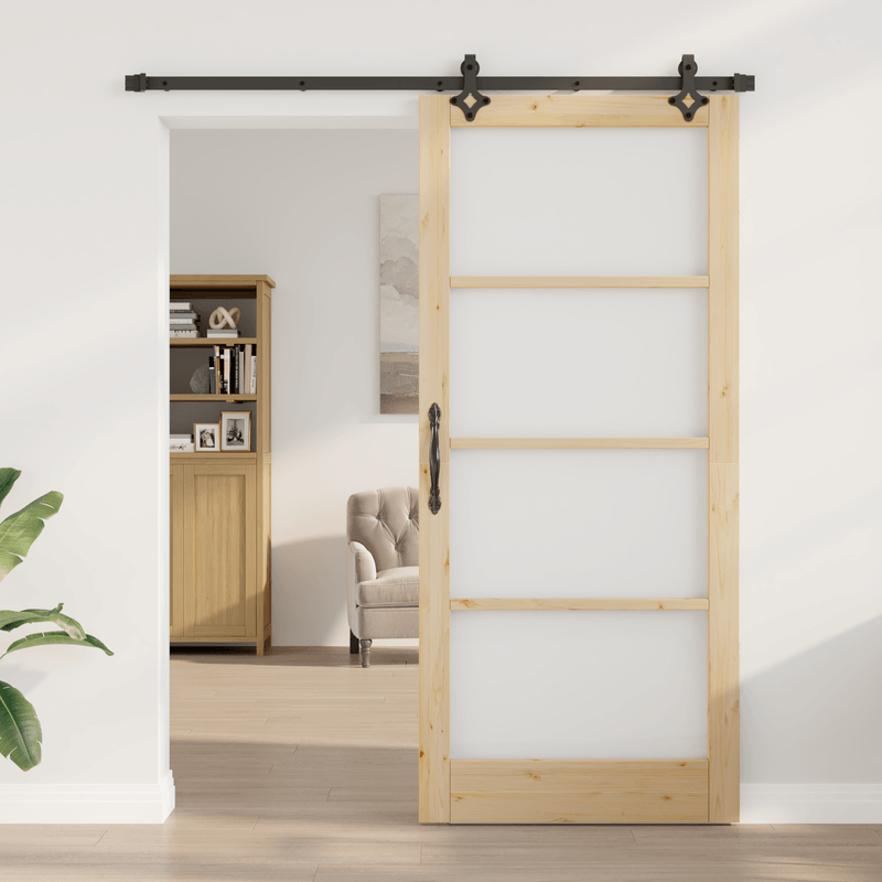 Casa si Gradina - Constructii - Usi interior, exterior si garaj - Usi interior - Usa glisanta  cu set hardware 'ORKDAL'din lemn masiv si sticla - Infinity.ro