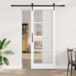 Casa si Gradina - Constructii - Usi interior, exterior si garaj - Usi interior - Usa glisanta  cu set de accesorii alb 83x211 cm din lemn masiv de pin - Infinity.ro