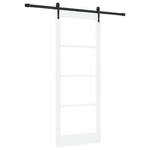 Casa si Gradina - Constructii - Usi interior, exterior si garaj - Usi interior - Usa glisanta  cu set de accesorii alb 83x211 cm din lemn masiv de pin - Infinity.ro