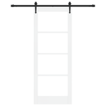 Casa si Gradina - Constructii - Usi interior, exterior si garaj - Usi interior - Usa glisanta  cu set de accesorii alb 83x211 cm din lemn masiv de pin - Infinity.ro