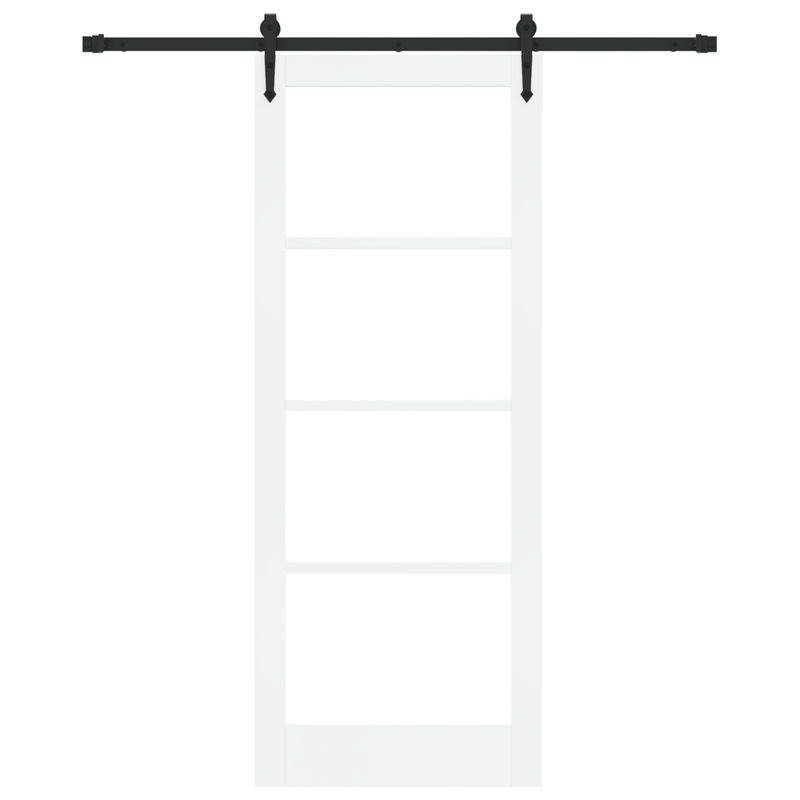 Casa si Gradina - Constructii - Usi interior, exterior si garaj - Usi interior - Usa glisanta  cu set de accesorii alb 83x211 cm din lemn masiv de pin - Infinity.ro