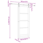 Casa si Gradina - Constructii - Usi interior, exterior si garaj - Usi interior - Usa glisanta  cu set de accesorii alb 83x211 cm din lemn masiv de pin - Infinity.ro