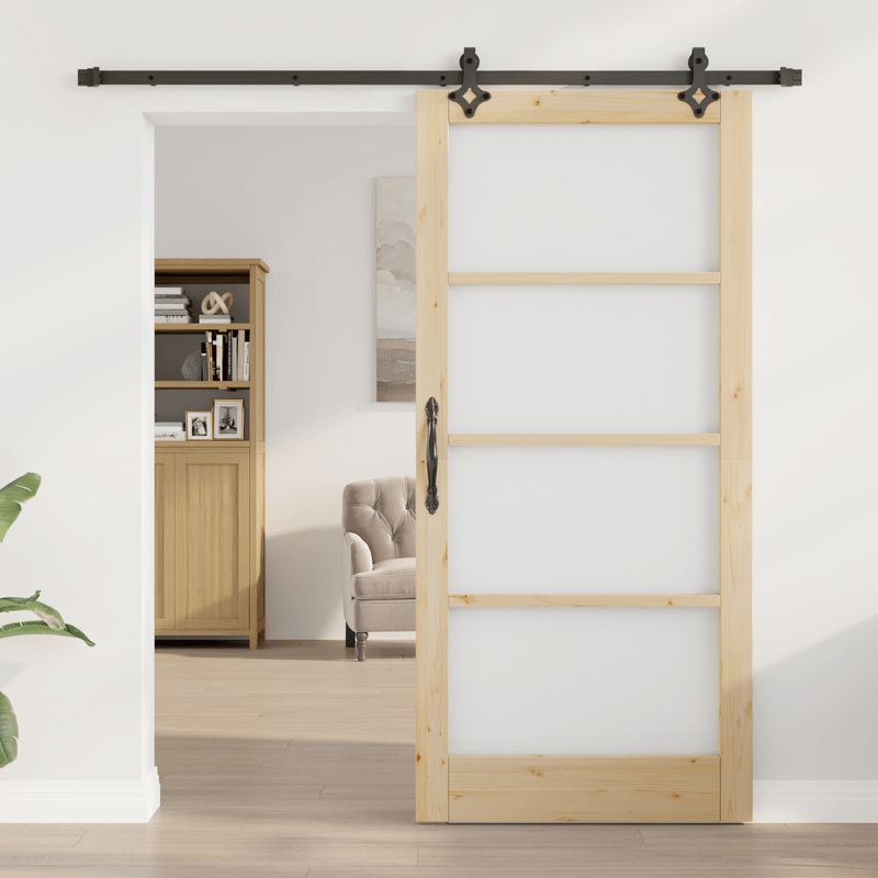 Casa si Gradina - Constructii - Usi interior, exterior si garaj - Usi interior - Usa glisanta  cu set hardware "ORKDAL" din lemn masiv si sticla - Infinity.ro