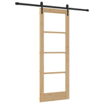 Casa si Gradina - Constructii - Usi interior, exterior si garaj - Usi interior - Set usa glisanta  cu accesorii 73.5x198.5 cm Lemn masiv de pin - Infinity.ro