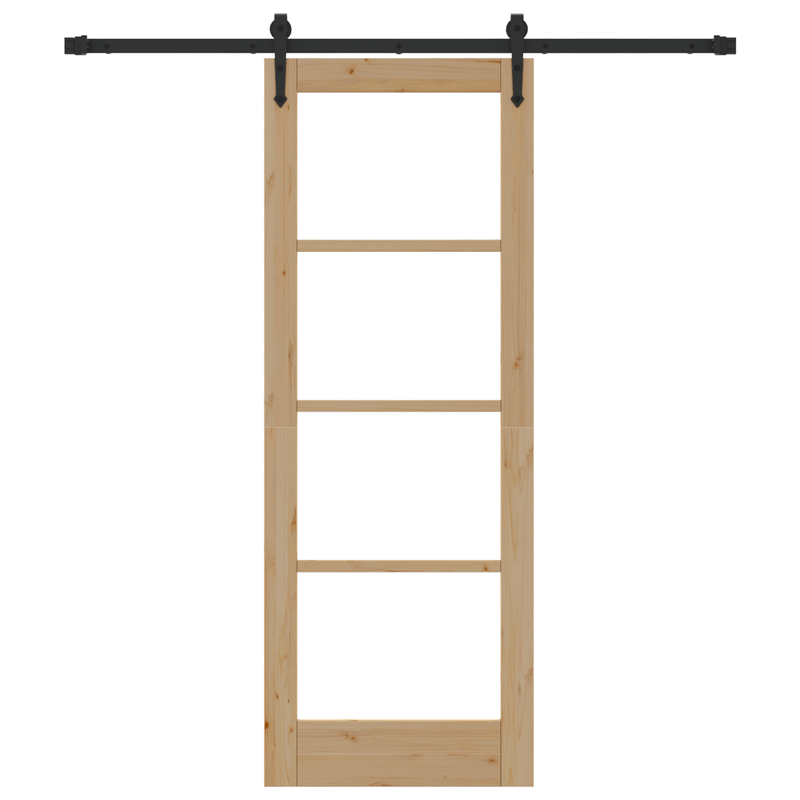 Casa si Gradina - Constructii - Usi interior, exterior si garaj - Usi interior - Set usa glisanta  cu accesorii 73.5x198.5 cm Lemn masiv de pin - Infinity.ro