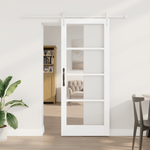 Casa si Gradina - Constructii - Usi interior, exterior si garaj - Usi interior - Usa Glisanta  cu Set de Accesorii Alb 83x202 cm Lemn Masiv de Pin - Infinity.ro