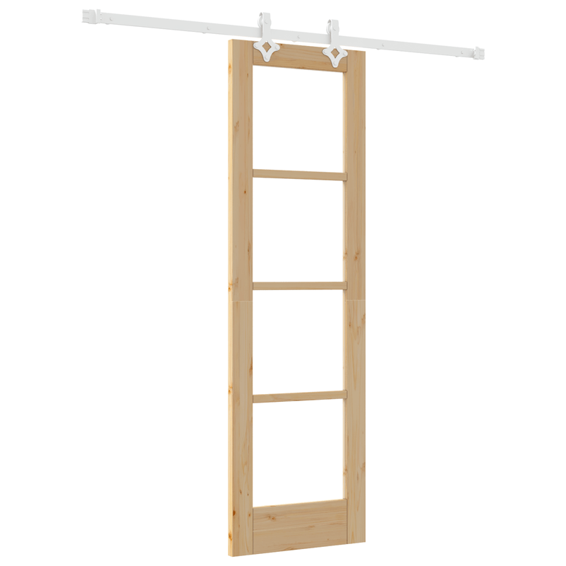 Casa si Gradina - Constructii - Usi interior, exterior si garaj - Usi interior - Set usa glisanta  cu accesorii 61x198.5 cm din lemn masiv de pin - Infinity.ro