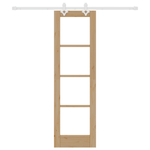 Casa si Gradina - Constructii - Usi interior, exterior si garaj - Usi interior - Set usa glisanta  cu accesorii 61x198.5 cm din lemn masiv de pin - Infinity.ro