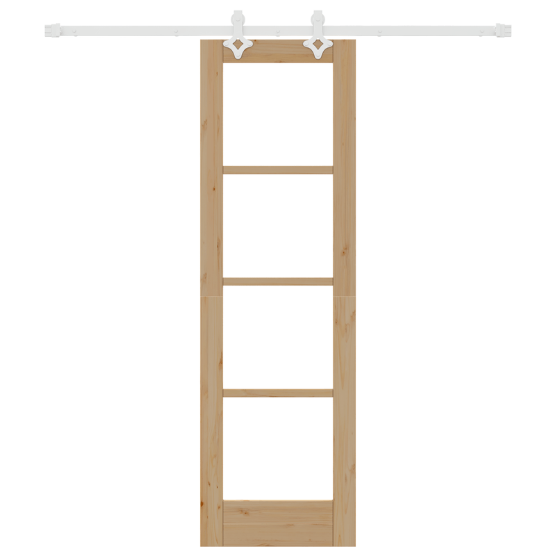Casa si Gradina - Constructii - Usi interior, exterior si garaj - Usi interior - Set usa glisanta  cu accesorii 61x198.5 cm din lemn masiv de pin - Infinity.ro
