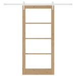 Casa si Gradina - Constructii - Usi interior, exterior si garaj - Usi interior - Usa glisanta cu set de accesorii 93x202 cm Lemn masiv de pin - Infinity.ro