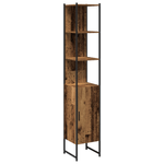 Casa si Gradina - Mobilier - Mobilier baie - Comode baie - Cabinet de baie cu chiuveta incorporata in stil lemn vechi din lemn prelucrat - Infinity.ro