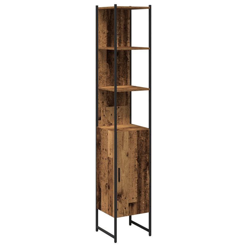 Casa si Gradina - Mobilier - Mobilier baie - Comode baie - Cabinet de baie cu chiuveta incorporata in stil lemn vechi din lemn prelucrat - Infinity.ro