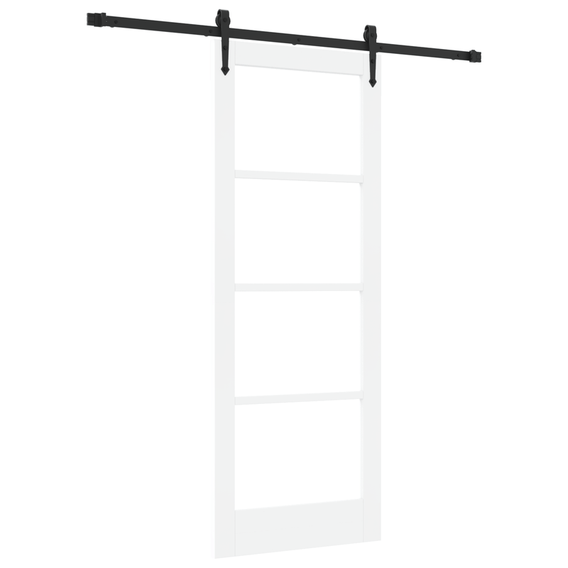 Casa si Gradina - Constructii - Usi interior, exterior si garaj - Usi interior - Set Usa Glisanta  cu Hardware Alb 78x202 cm Lemn Solid Pin - Infinity.ro
