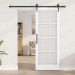 Casa si Gradina - Constructii - Usi interior, exterior si garaj - Usi interior - Set Usa Glisanta  cu Hardware Alb 78x202 cm Lemn Solid Pin - Infinity.ro