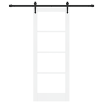 Casa si Gradina - Constructii - Usi interior, exterior si garaj - Usi interior - Set Usa Glisanta  cu Hardware Alb 78x202 cm Lemn Solid Pin - Infinity.ro