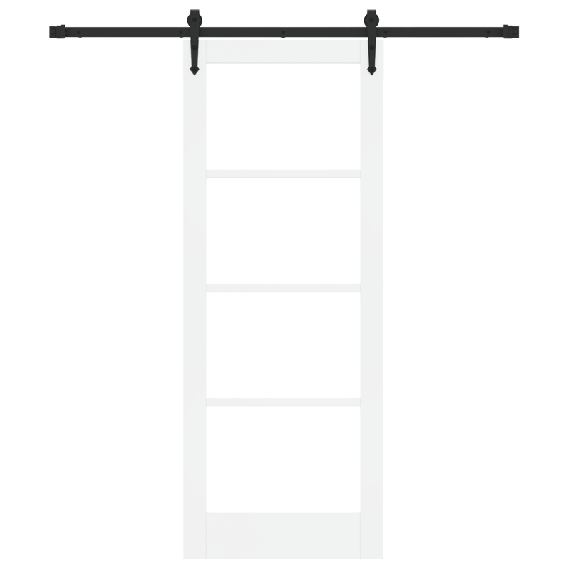 Casa si Gradina - Constructii - Usi interior, exterior si garaj - Usi interior - Set Usa Glisanta  cu Hardware Alb 78x202 cm Lemn Solid Pin - Infinity.ro