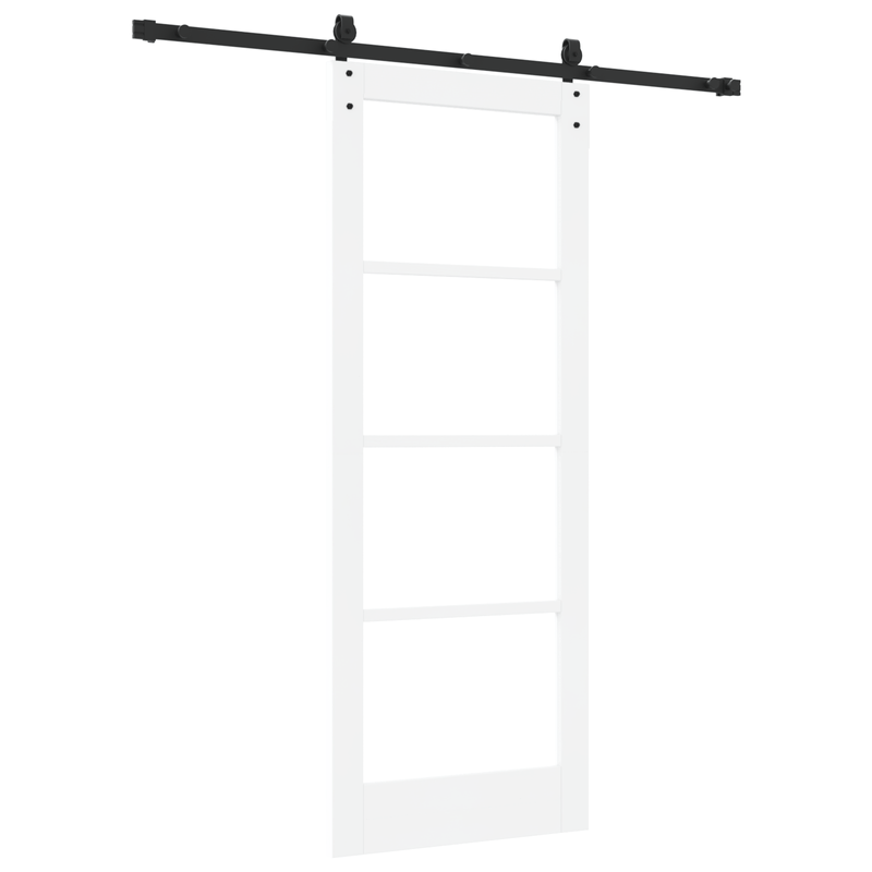 Casa si Gradina - Constructii - Usi interior, exterior si garaj - Usi interior - Set Usa Glisanta  cu Hardware Alb 78x202 cm Lemn Solid Pin - Infinity.ro