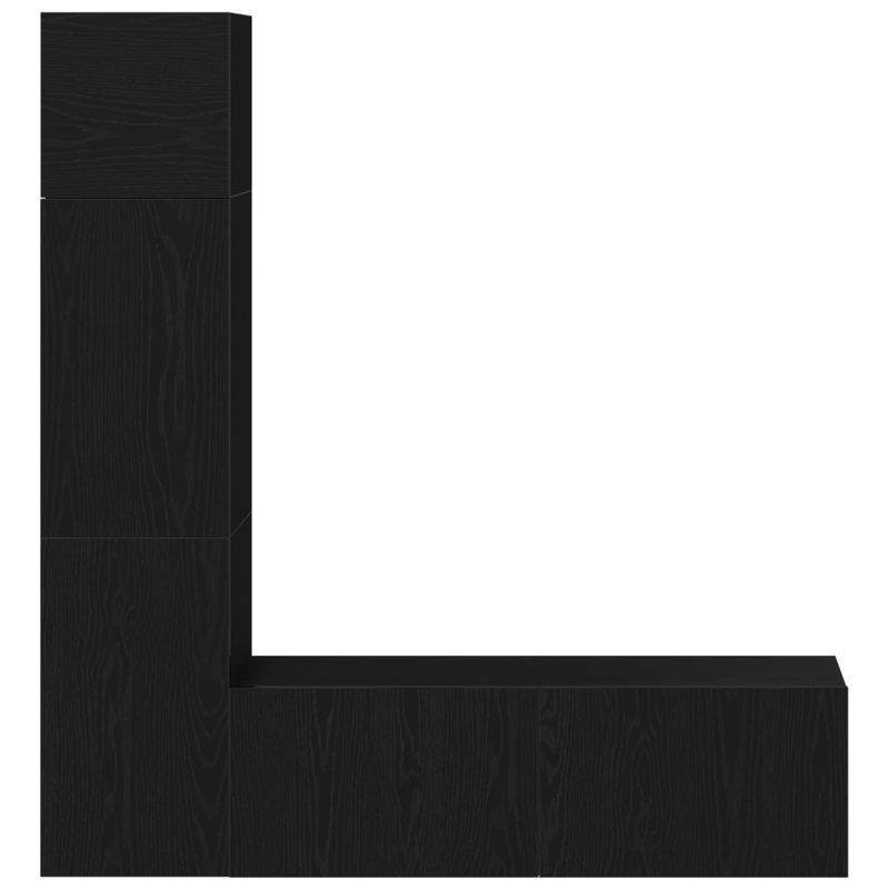 Casa si Gradina - Mobilier - Seturi de mobilier - Seturi living - Set de cabinet TV montat pe perete 3 piese  Stejar negru lemn prelucrat - Infinity.ro