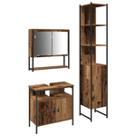 Casa si Gradina - Mobilier - Mobilier baie - Comode baie - Dulap pentru chiuveta de baie cu bazin incorporat din lemn vechi, lemn prelucrat - Infinity.ro