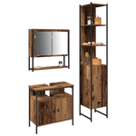 Casa si Gradina - Mobilier - Mobilier baie - Comode baie - Dulap pentru chiuveta de baie cu bazin incorporat din lemn vechi, lemn prelucrat - Infinity.ro