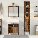 Casa si Gradina - Mobilier - Mobilier baie - Comode baie - Dulap pentru chiuveta de baie cu bazin incorporat din lemn vechi, lemn prelucrat - Infinity.ro