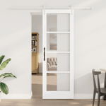 Casa si Gradina - Constructii - Usi interior, exterior si garaj - Usi interior - Usa glisanta  cu set hardware alb 73.5x211 cm din lemn masiv de pin - Infinity.ro