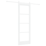 Casa si Gradina - Constructii - Usi interior, exterior si garaj - Usi interior - Usa glisanta  cu set hardware alb 73.5x211 cm din lemn masiv de pin - Infinity.ro