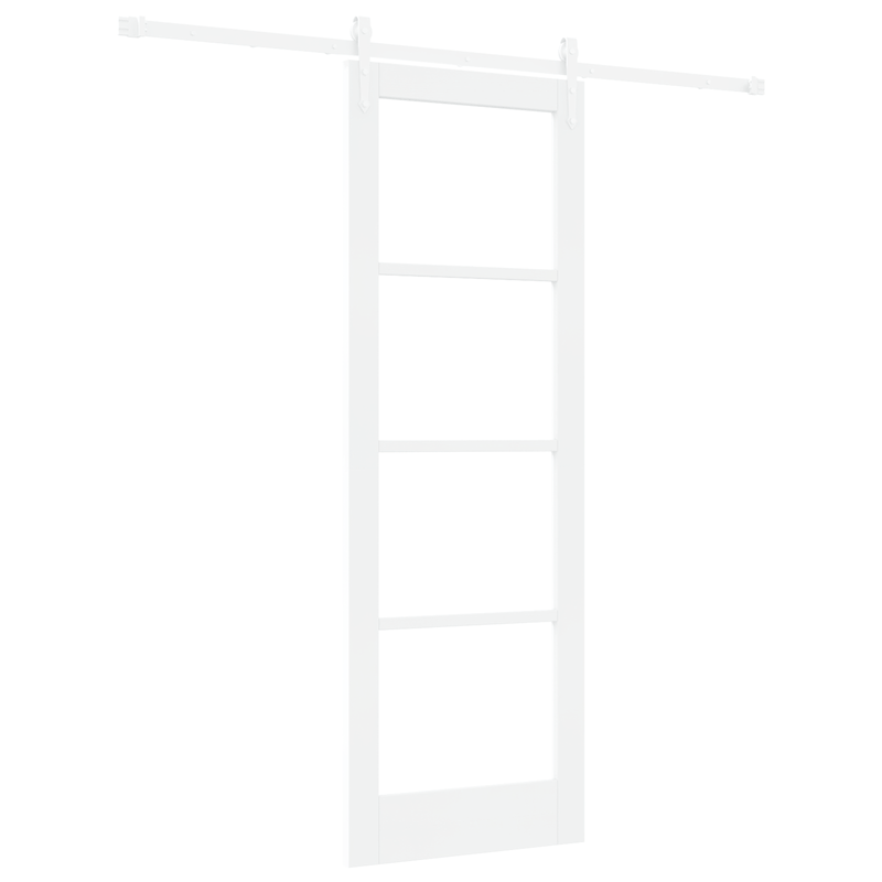 Casa si Gradina - Constructii - Usi interior, exterior si garaj - Usi interior - Usa glisanta  cu set hardware alb 73.5x211 cm din lemn masiv de pin - Infinity.ro