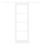 Casa si Gradina - Constructii - Usi interior, exterior si garaj - Usi interior - Usa glisanta  cu set hardware alb 73.5x211 cm din lemn masiv de pin - Infinity.ro