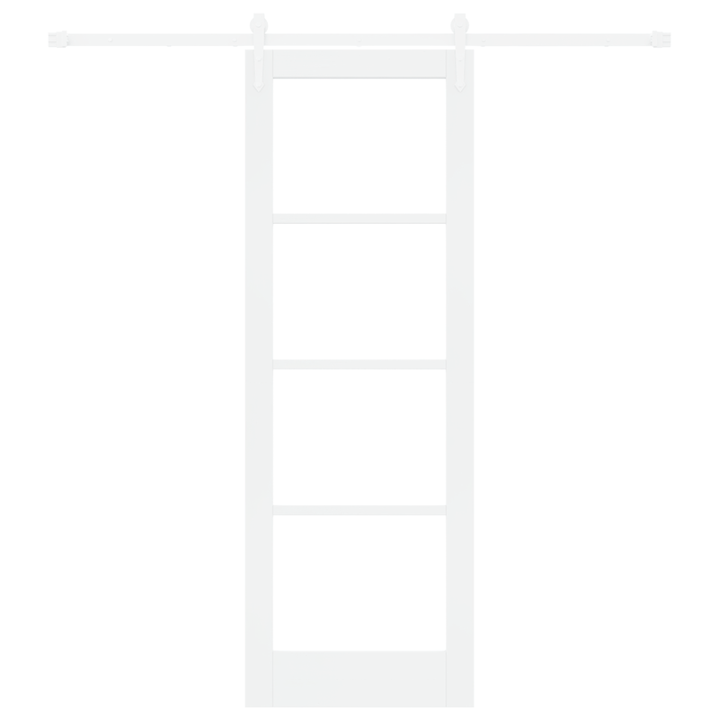 Casa si Gradina - Constructii - Usi interior, exterior si garaj - Usi interior - Usa glisanta  cu set hardware alb 73.5x211 cm din lemn masiv de pin - Infinity.ro