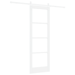 Casa si Gradina - Constructii - Usi interior, exterior si garaj - Usi interior - Usa glisanta  cu set hardware alb 73.5x211 cm din lemn masiv de pin - Infinity.ro