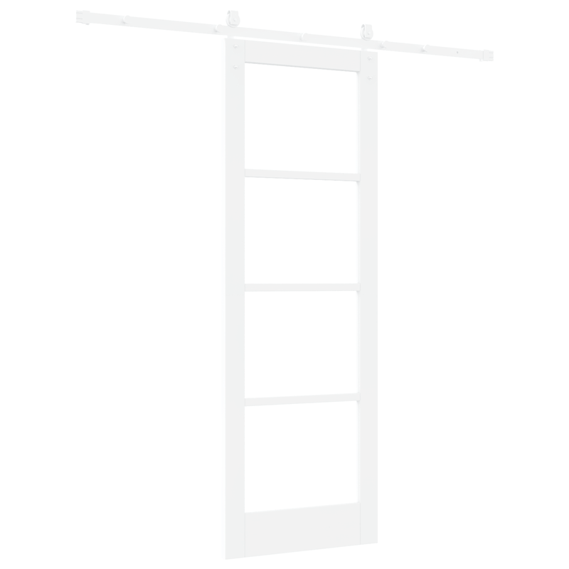 Casa si Gradina - Constructii - Usi interior, exterior si garaj - Usi interior - Usa glisanta  cu set hardware alb 73.5x211 cm din lemn masiv de pin - Infinity.ro