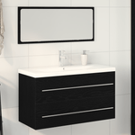 Casa si Gradina - Mobilier - Mobilier baie - Comode baie - Cabinet Chiuveta Baie cu bazin integrat Stejar Negru Lemn Prelucrat - Infinity.ro