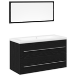 Casa si Gradina - Mobilier - Mobilier baie - Comode baie - Cabinet Chiuveta Baie cu bazin integrat Stejar Negru Lemn Prelucrat - Infinity.ro