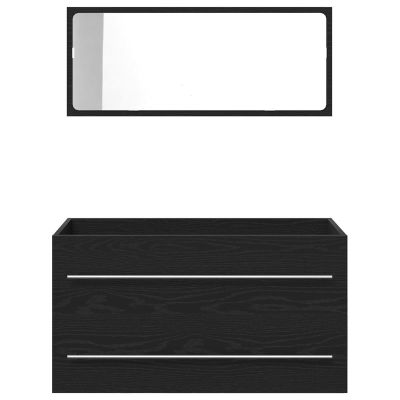 Casa si Gradina - Mobilier - Mobilier baie - Comode baie - Cabinet Chiuveta Baie cu bazin integrat Stejar Negru Lemn Prelucrat - Infinity.ro