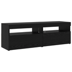 Casa si Gradina - Mobilier - Comode si corpuri - Comode - Dulapuri TV 3 pcs cu lumini LED din stejar negru - Infinity.ro
