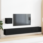 Casa si Gradina - Mobilier - Seturi de mobilier - Seturi living - Set dulap TV, 4 piese, stejar negru, lemn prelucrat - Infinity.ro