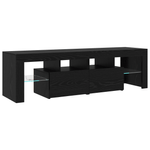 Casa si Gradina - Mobilier - Comode si corpuri - Comode - Mobilier TV  3 pcs cu Lumini LED Negru Stejar Lemn prelucrat - Infinity.ro