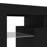 Casa si Gradina - Mobilier - Comode si corpuri - Comode - Mobilier TV  3 pcs cu Lumini LED Negru Stejar Lemn prelucrat - Infinity.ro